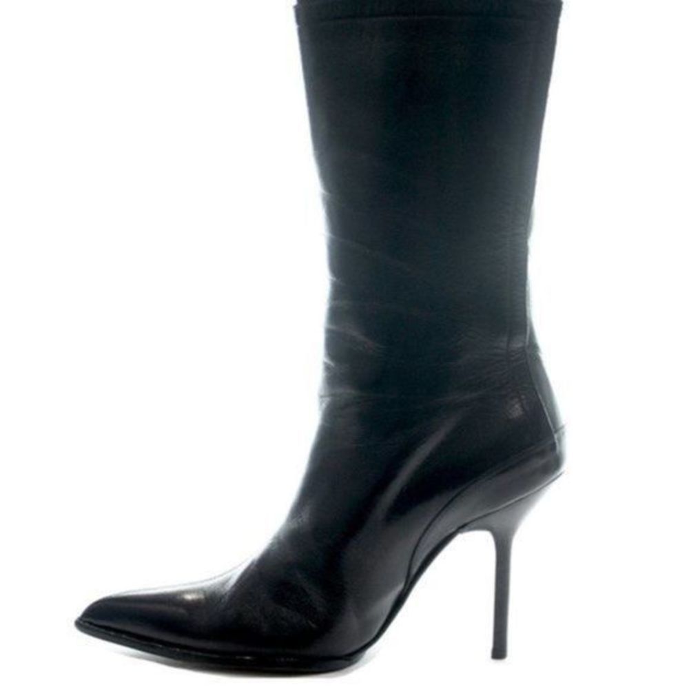 Narciso Rodriguez Black Leather Booties Size 5.5